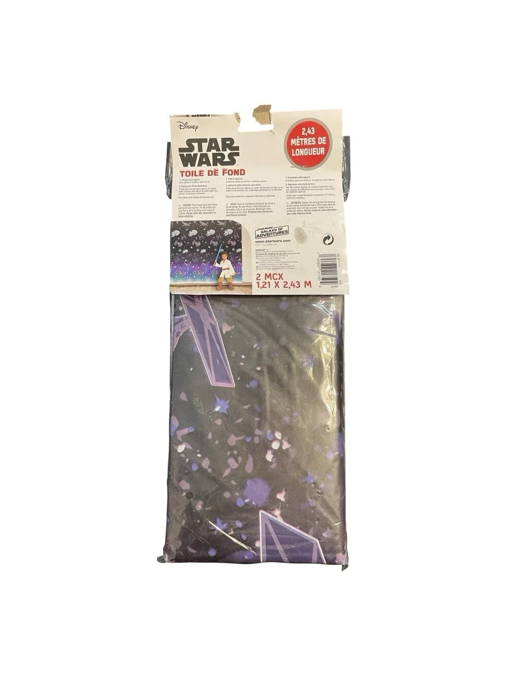 Disney STAR WARS Photo Backdrop 8 FT Long NEW Sealed Package Birthday Party 2pc